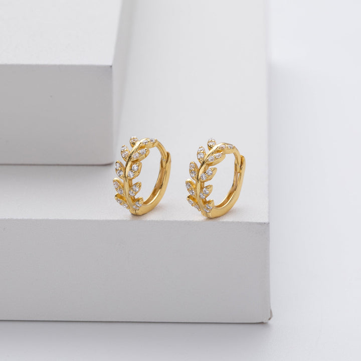 Leaf-Shaped Silver Earrings