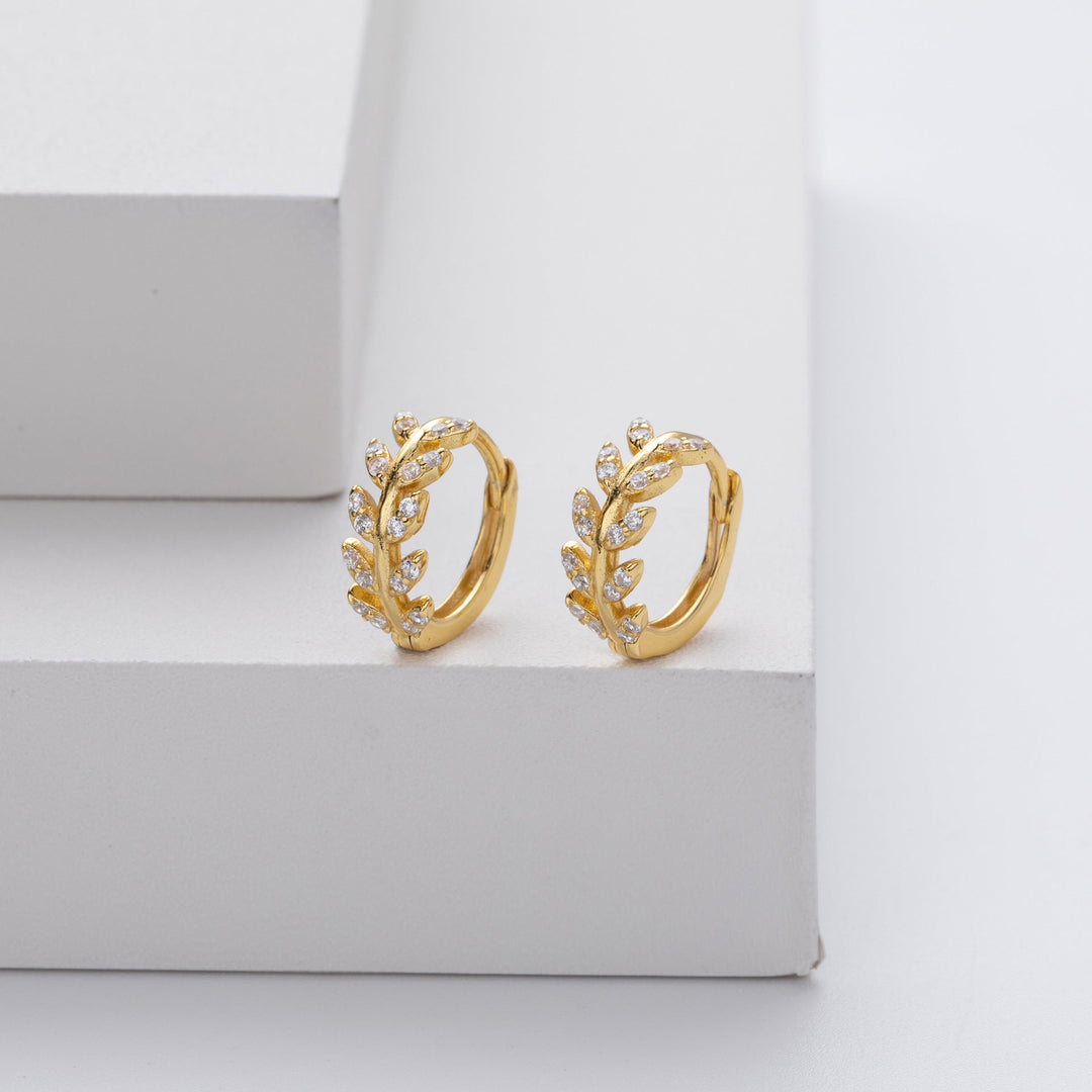 Leaf-Shaped Silver Earrings