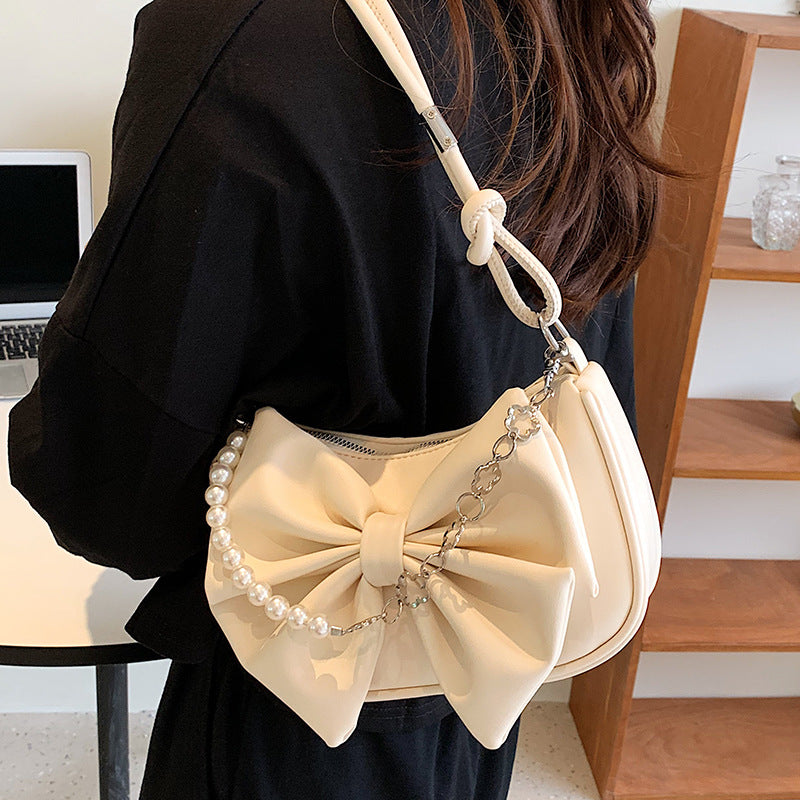 Shoulder Bag with Ribbon