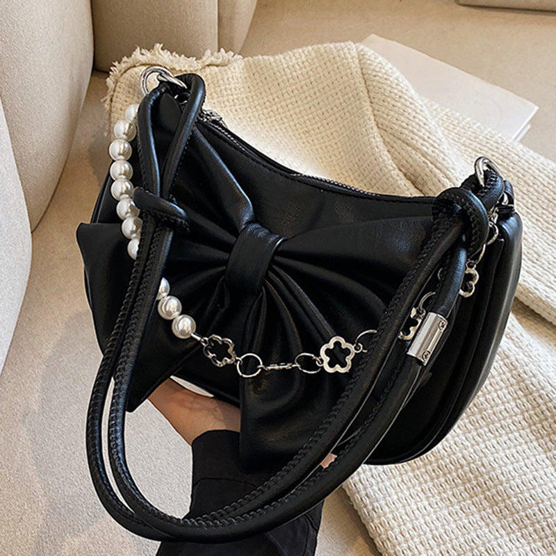 Shoulder Bag with Ribbon