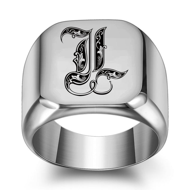 Initial Ring | White Gold