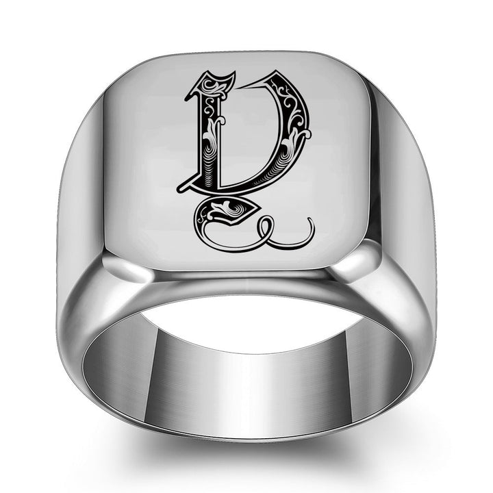 Initial Ring | White Gold
