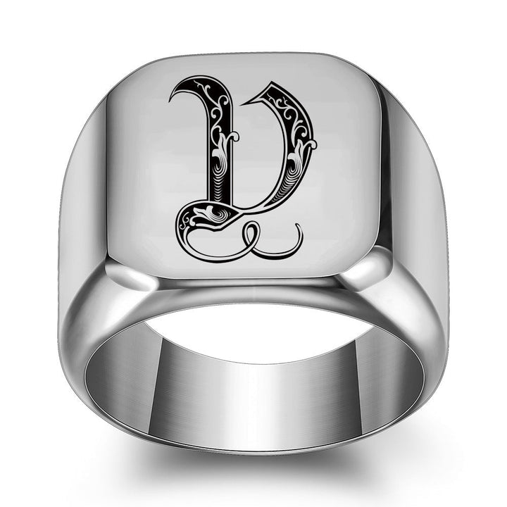 Initial Ring | White Gold