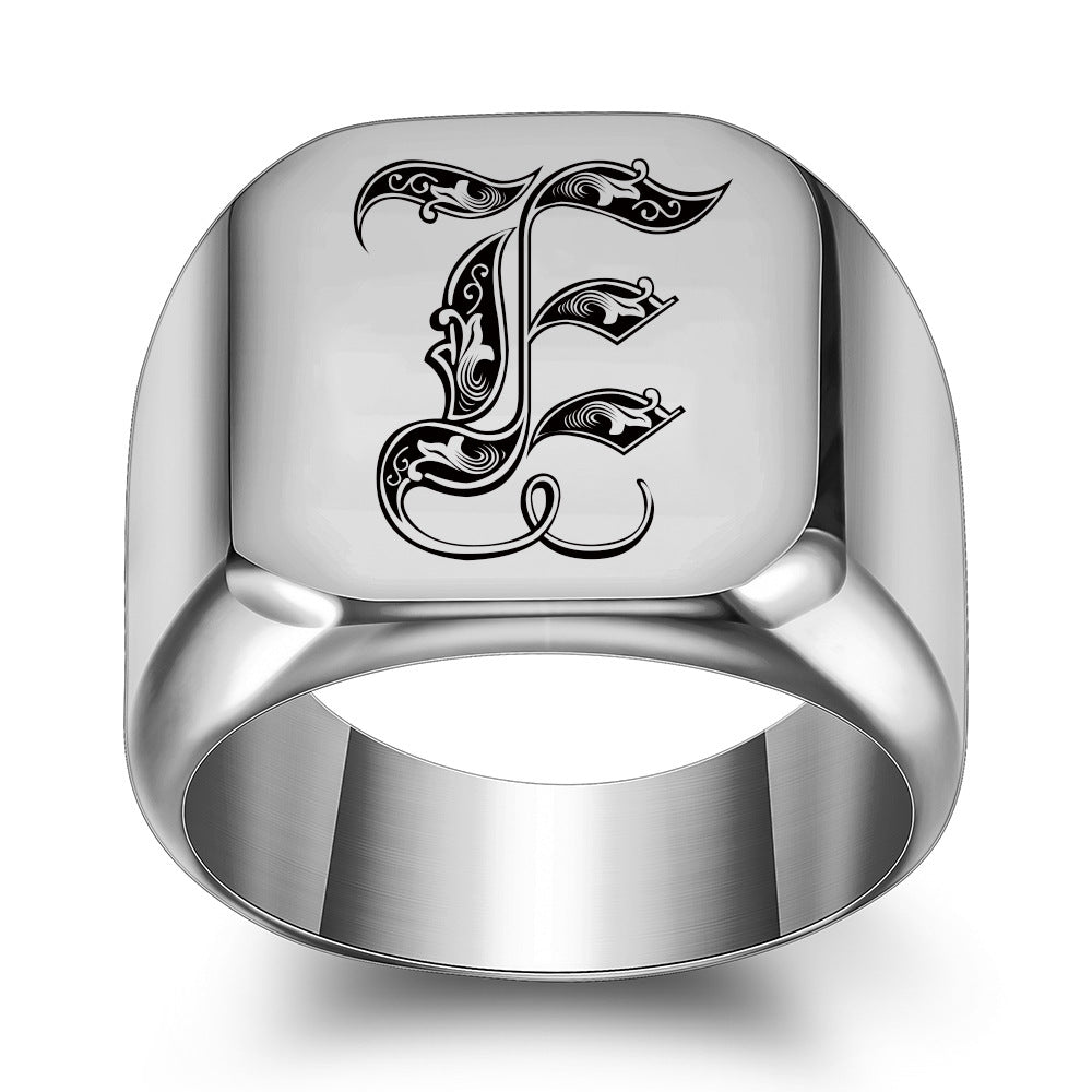 Initial Ring | White Gold