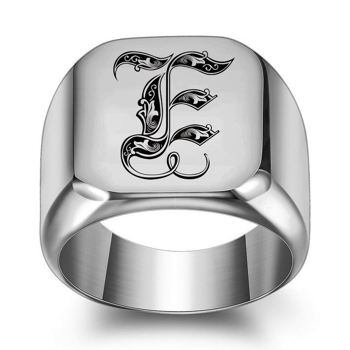 Initial Ring | White Gold