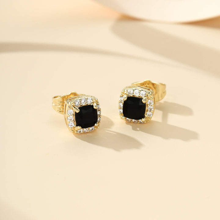 Midnight Royale Stud Earrings | Gold