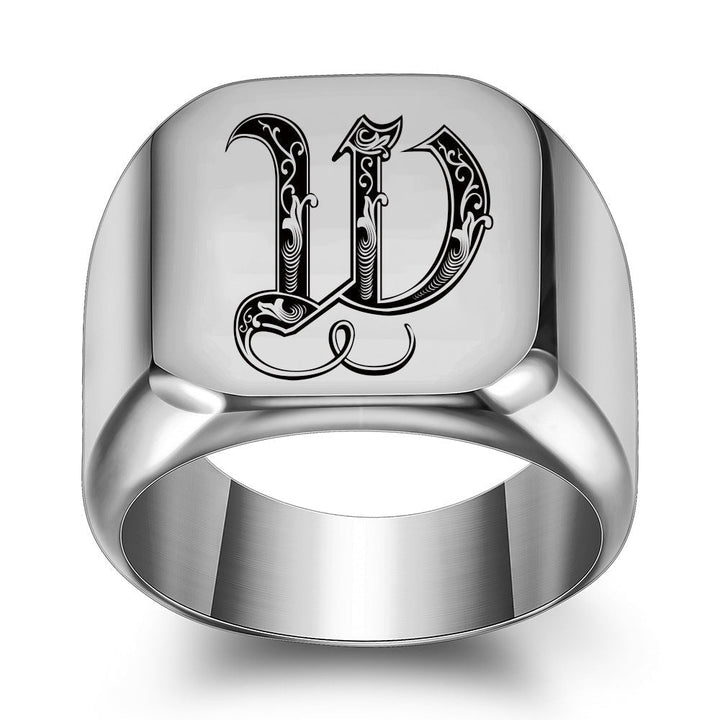 Initial Ring | White Gold