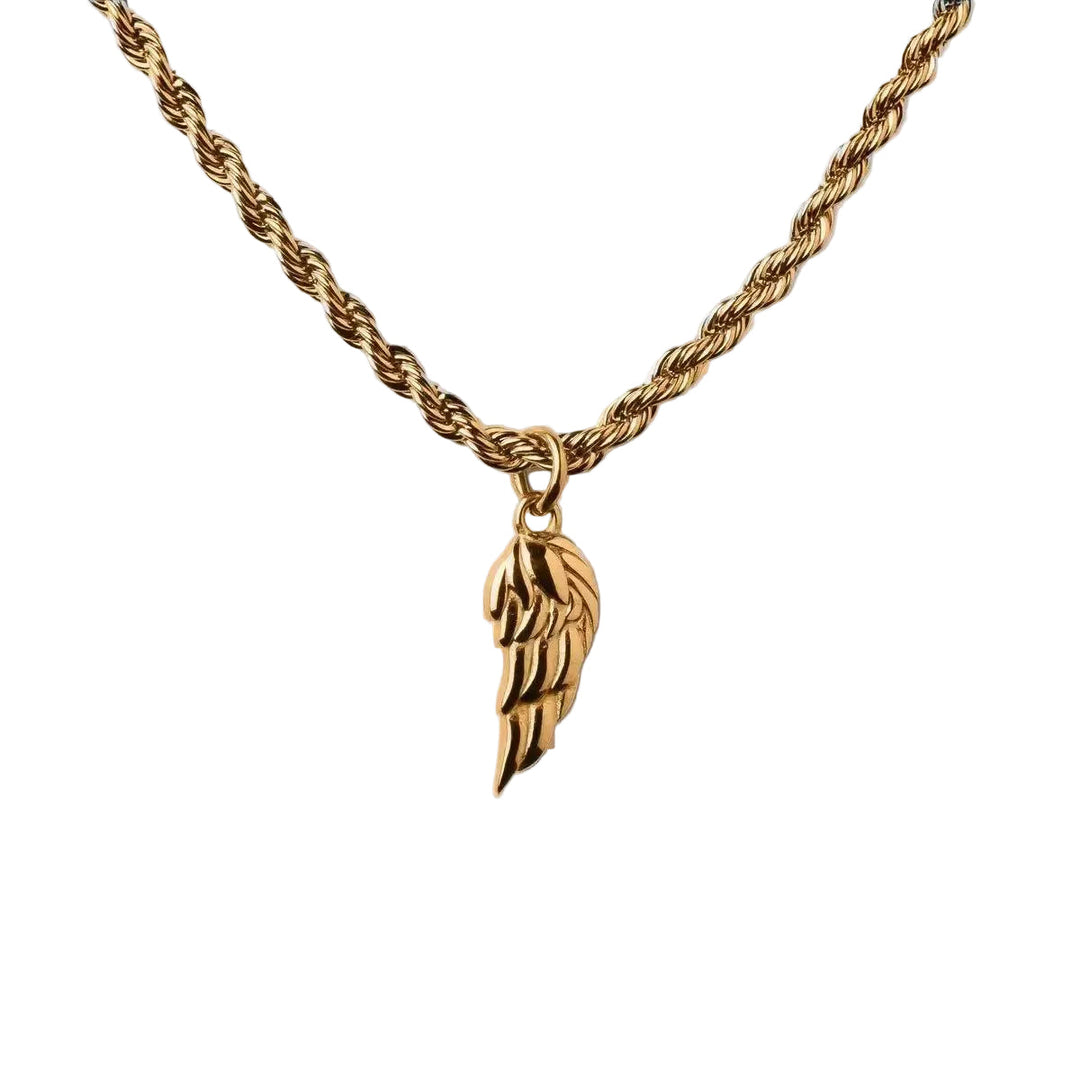 Elio Wing Pendant Necklace | Gold