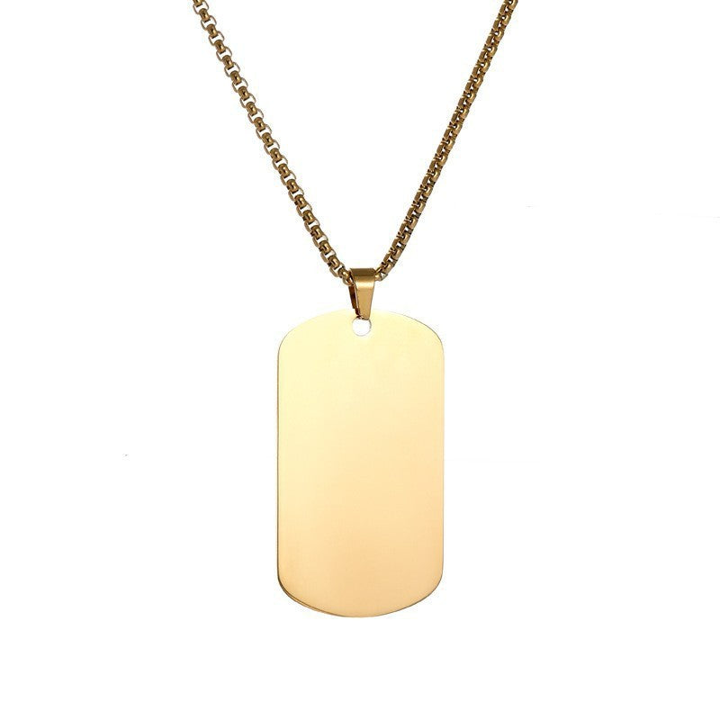 Essential Tag Necklace | Gold