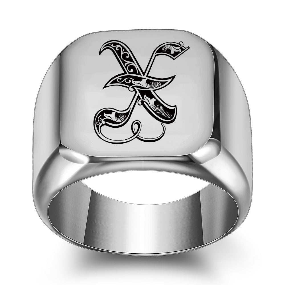 Initial Ring | White Gold