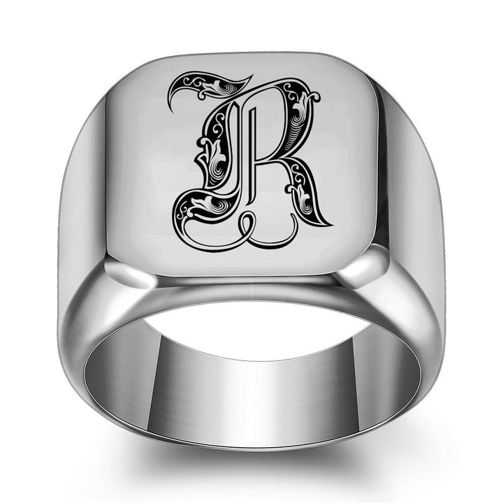 Initial Ring | White Gold