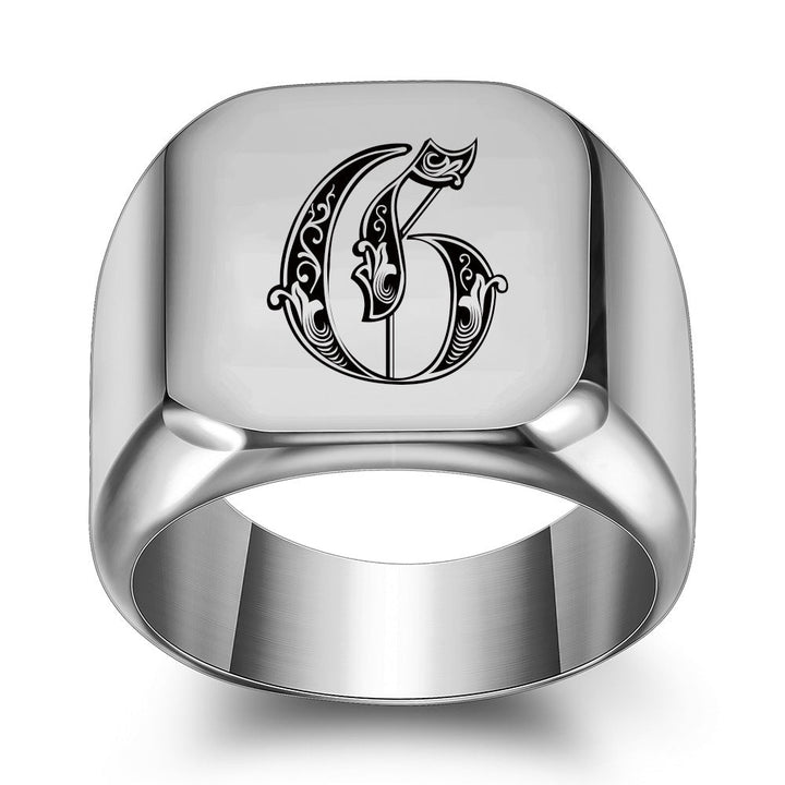Initial Ring | White Gold