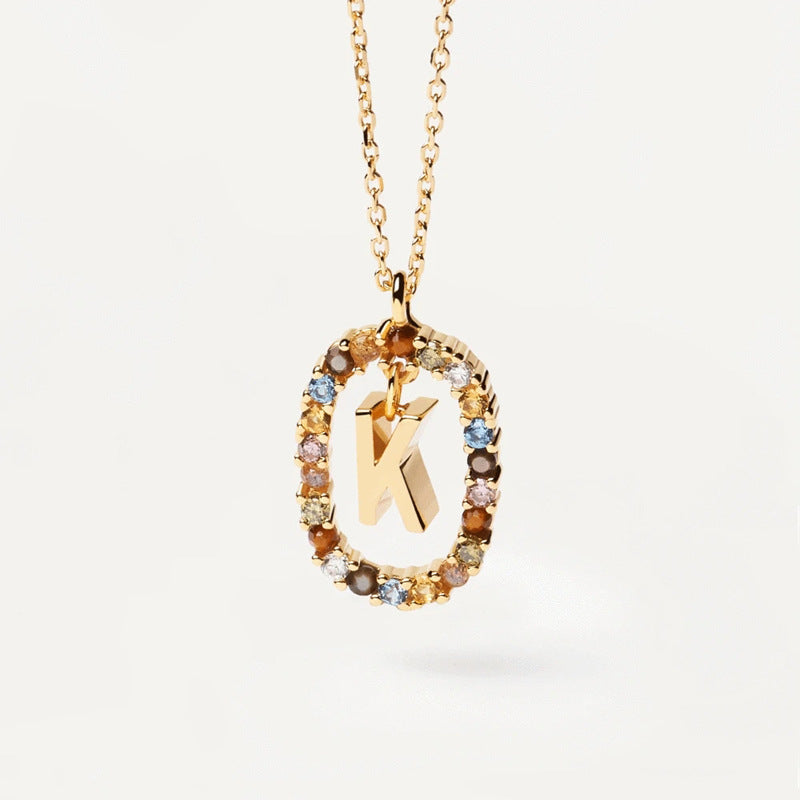 Letter Pendant , Silver, Gold Plated