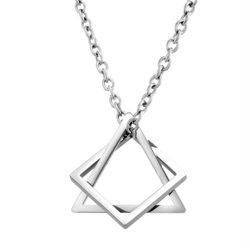 Zevran Axis Hanger Ketting | Wit Goud