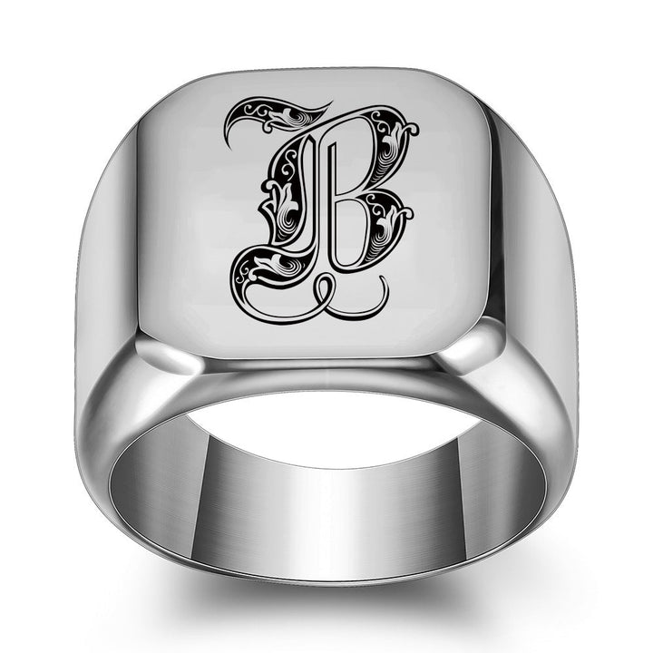 Initial Ring | White Gold
