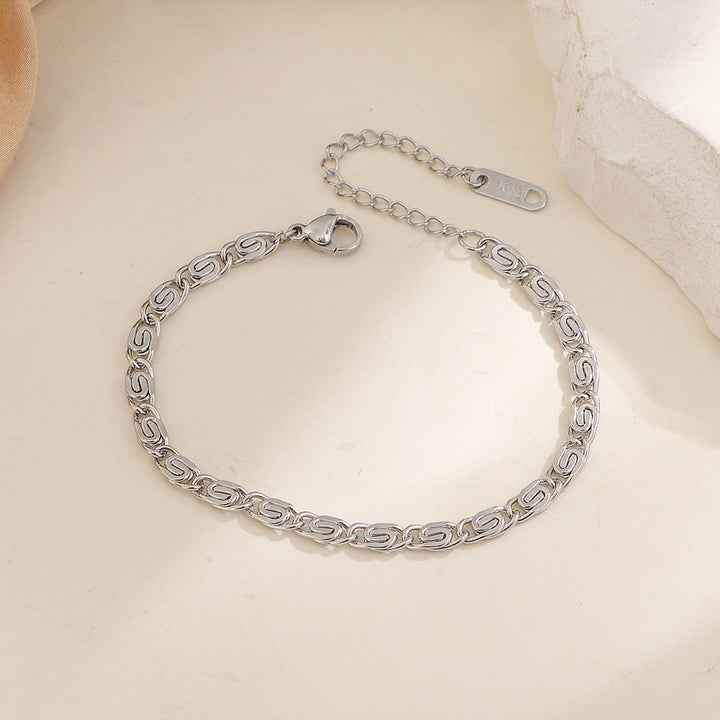 Nusa Woven Chain Bracelet | White Gold