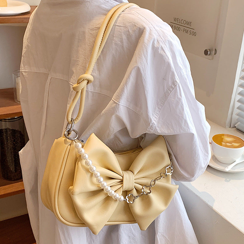 Shoulder Bag with Ribbon