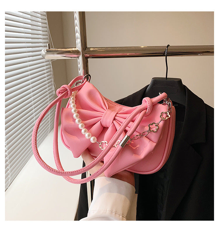 Shoulder Bag with Ribbon