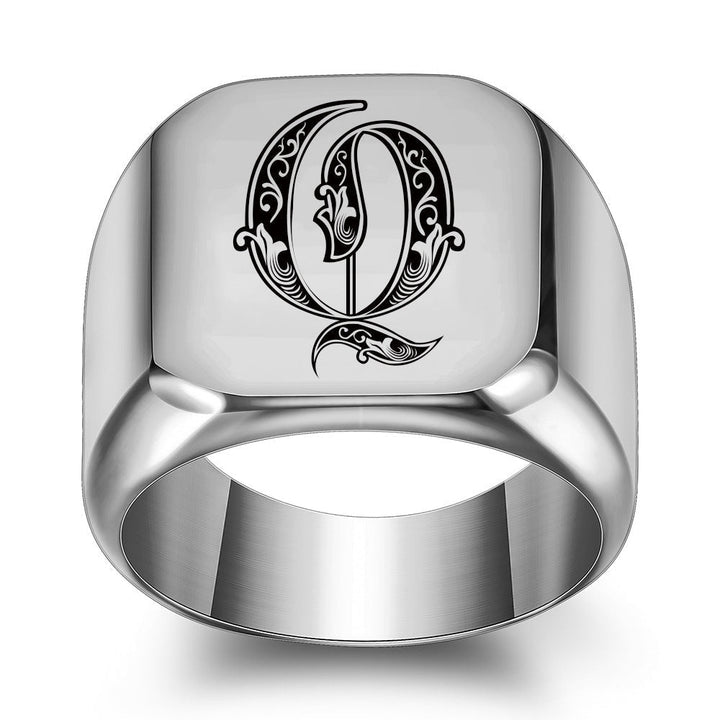 Initial Ring | White Gold