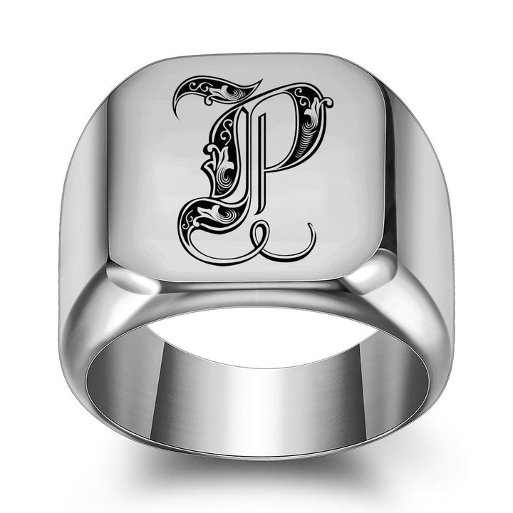 Initial Ring | White Gold