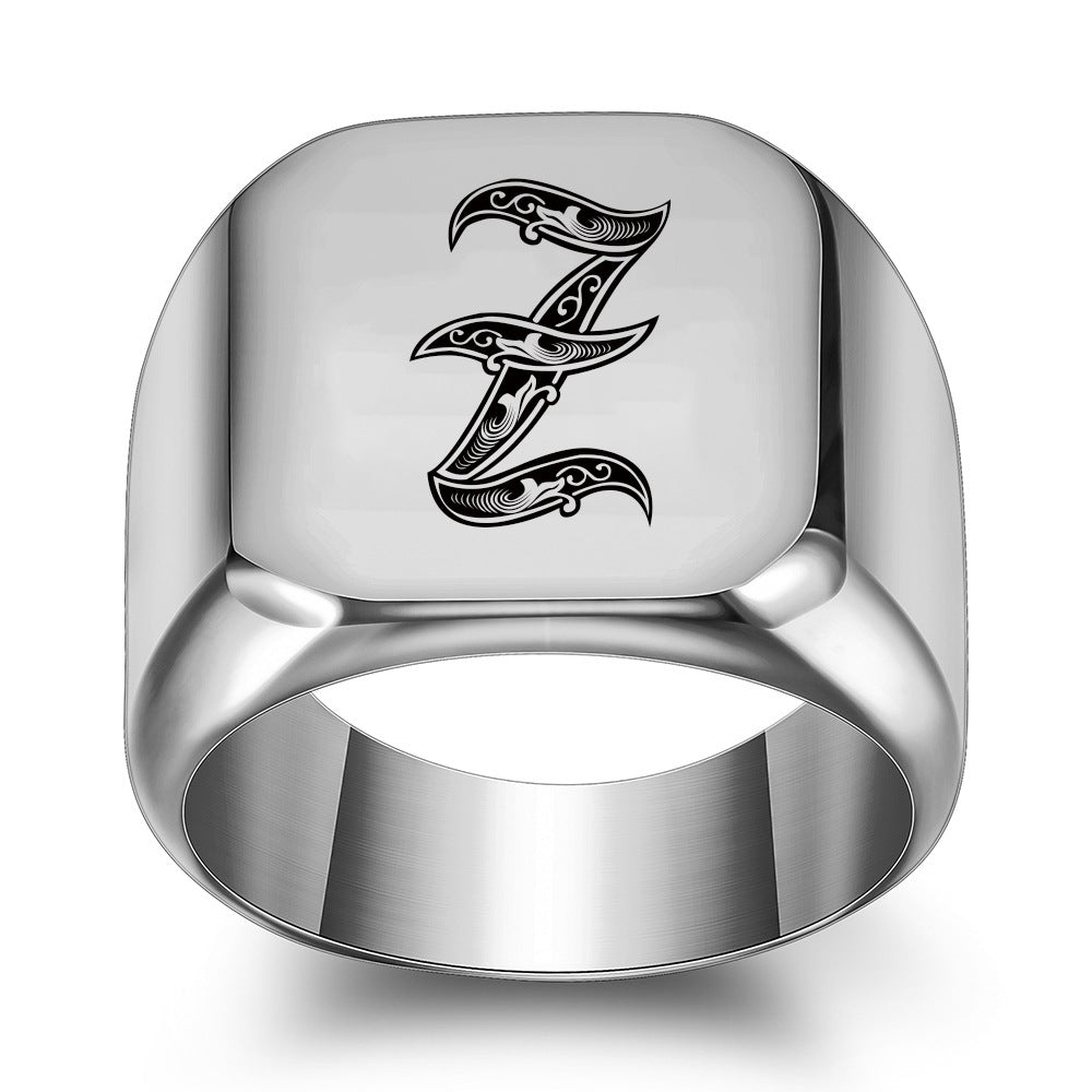 Initial Ring | White Gold