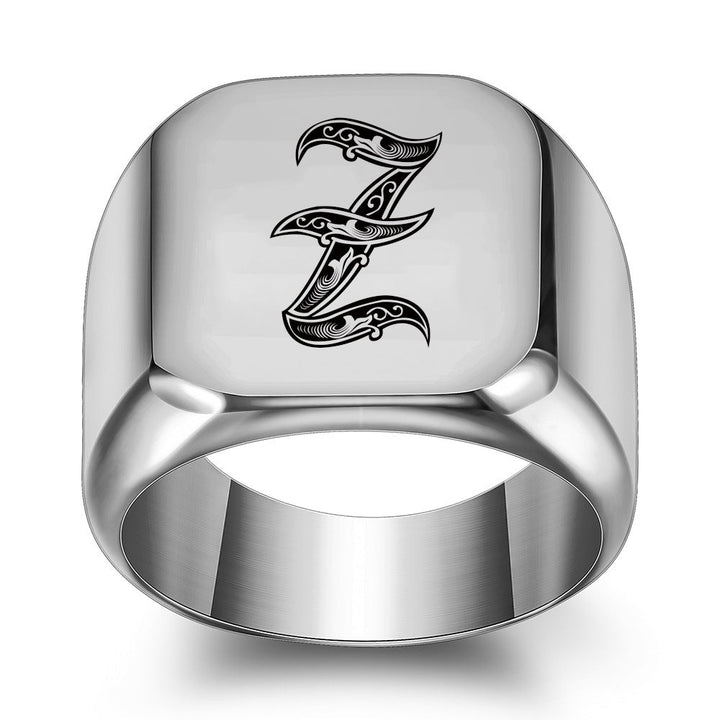 Initial Ring | White Gold