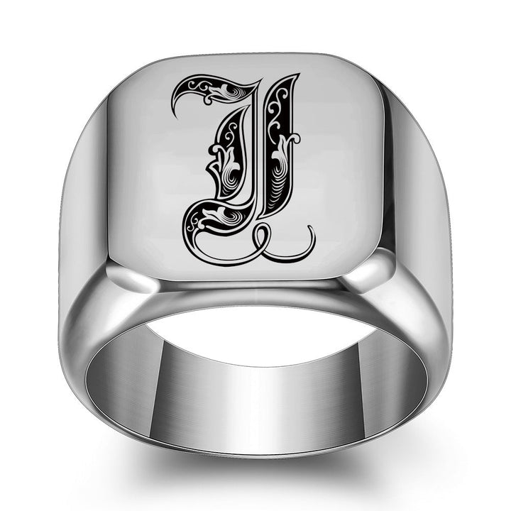 Initial Ring | White Gold