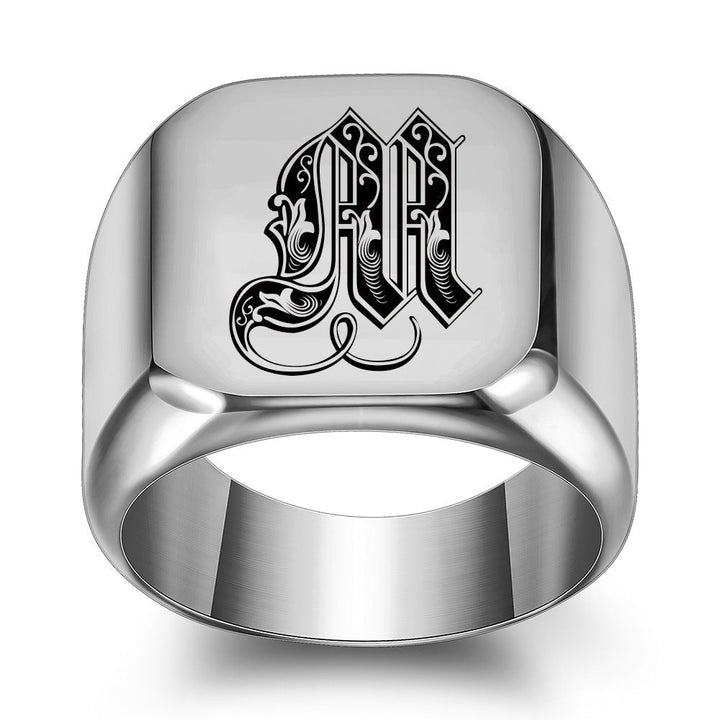 Initial Ring | White Gold