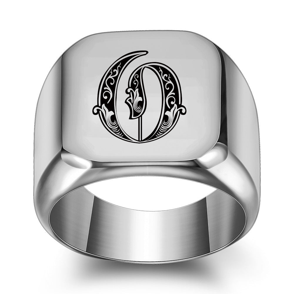 Initial Ring | White Gold