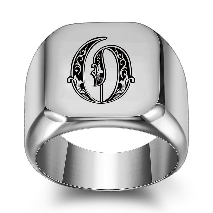 Initial Ring | White Gold