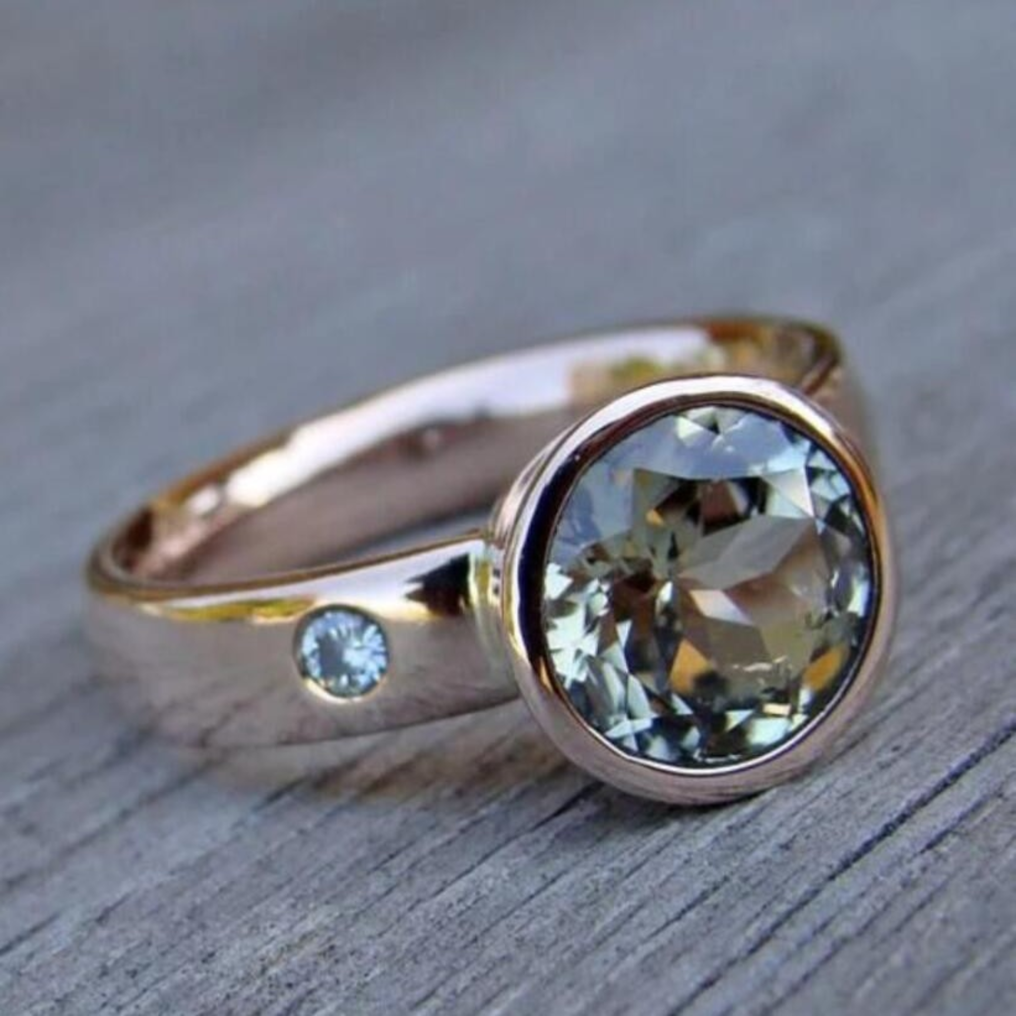 Vintage Gegraveerde Ring met Fijne Zirkonia