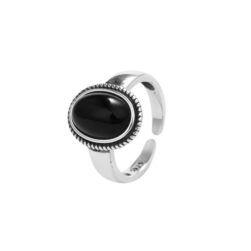 Retro Ring Black Onyx