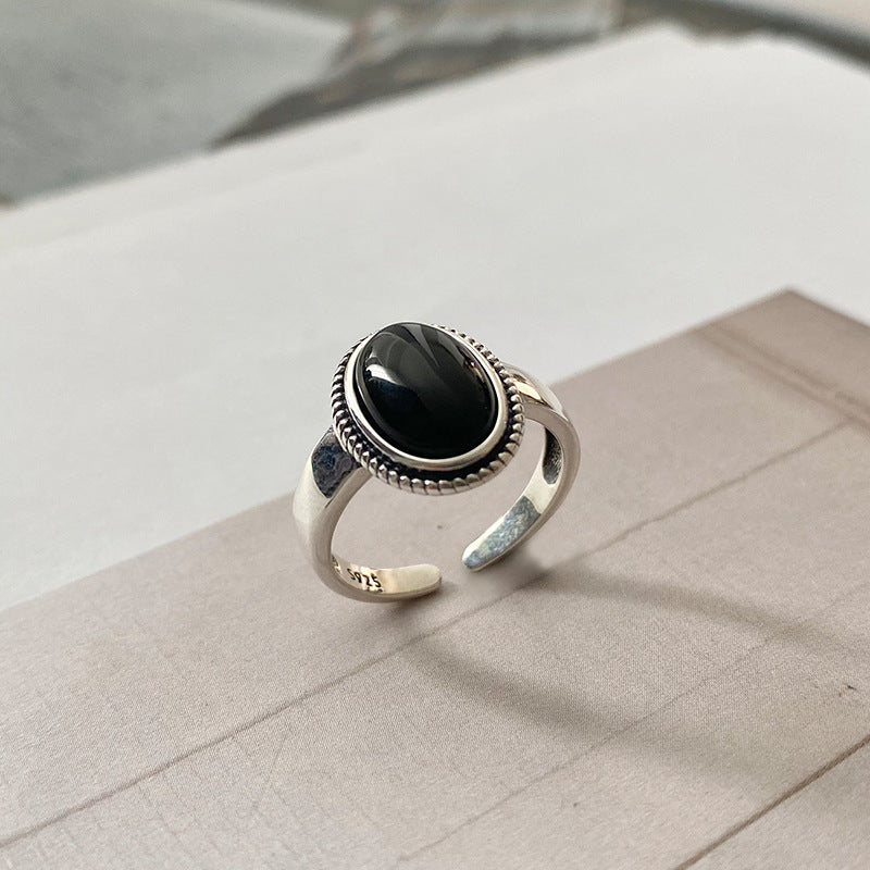 Retro Ring Black Onyx