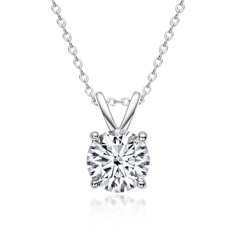 Exclusive Sterling Silver Necklace with Moissanite