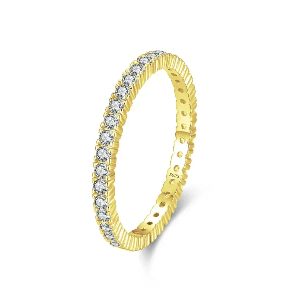 Minimalist Luminous Eternity Ring