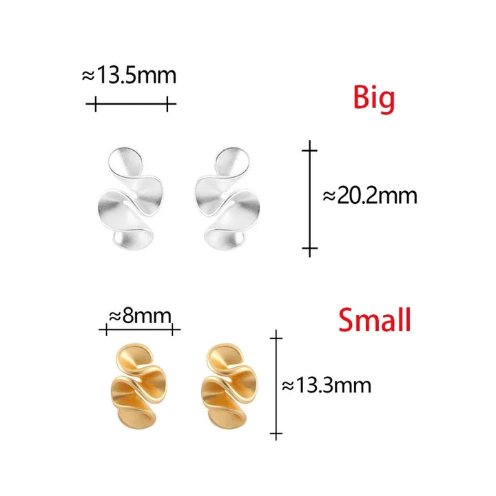 Flower Earrings in Silver and 18K Gold