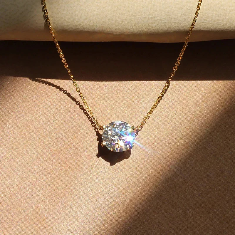 Elegant Solitaire Pendant with Crystal