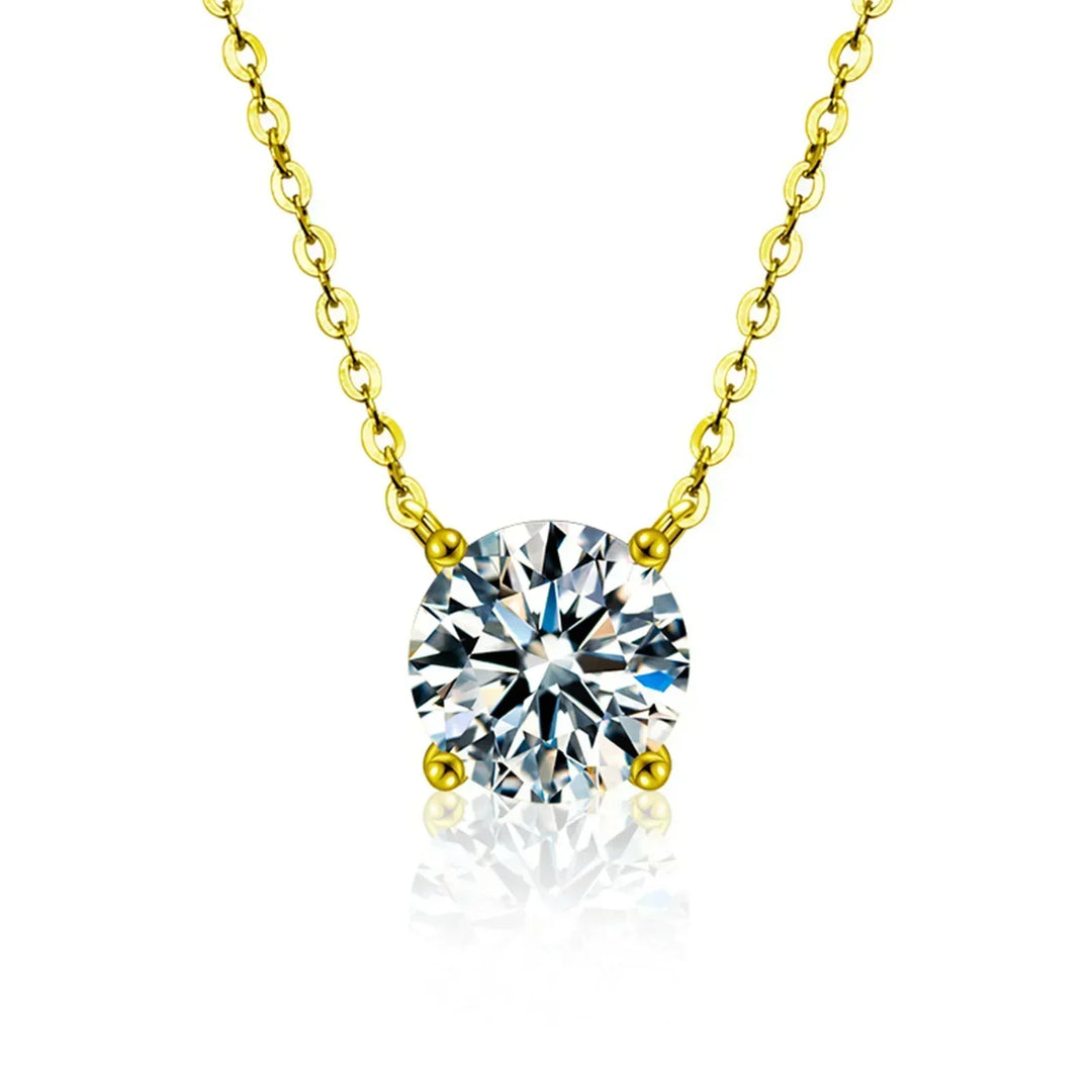 Gold-Plated Necklace with Zirconias