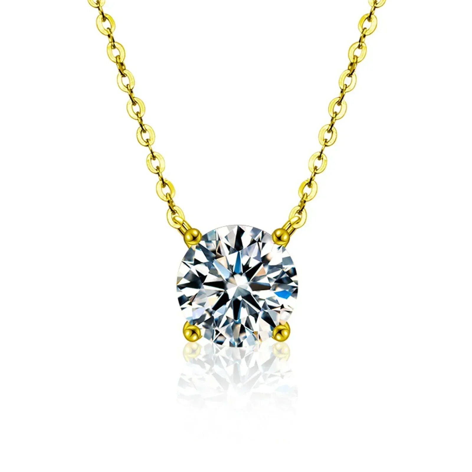 Gold Plated Necklace with Zirconias