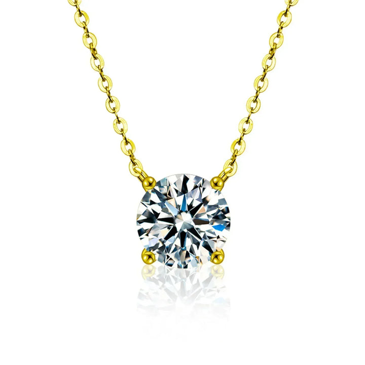 Gold-Plated Necklace with Zirconias