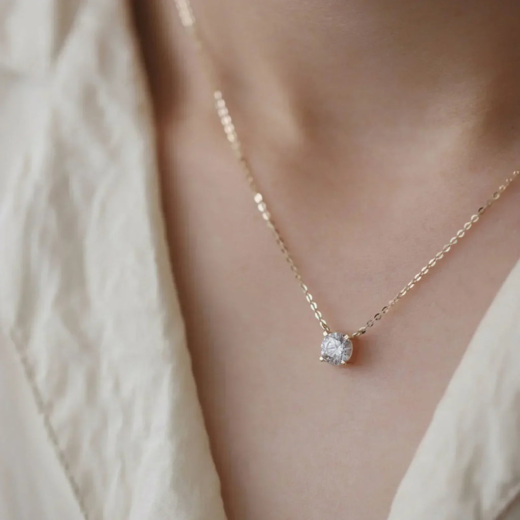 Gold Plated Necklace with Zirconias