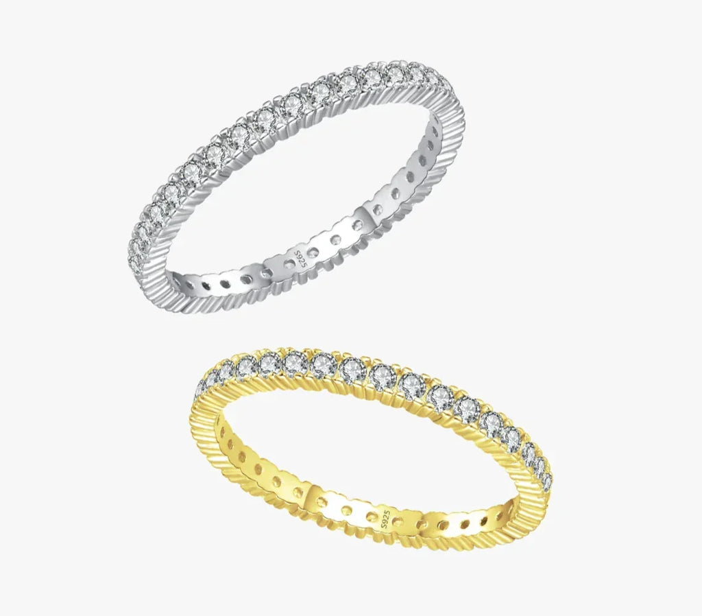Minimalist Luminous Eternity Ring