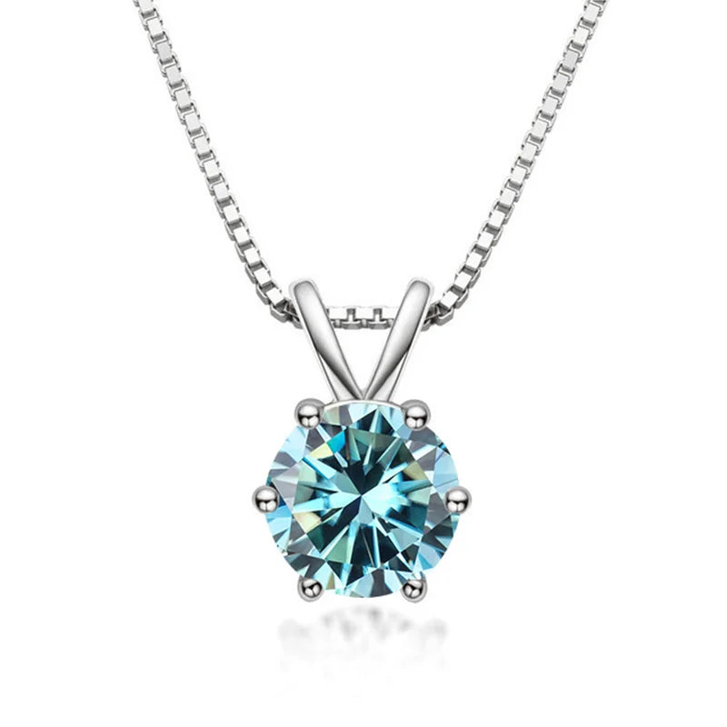 Elegante Solitaire Halsketting met Moissaniet