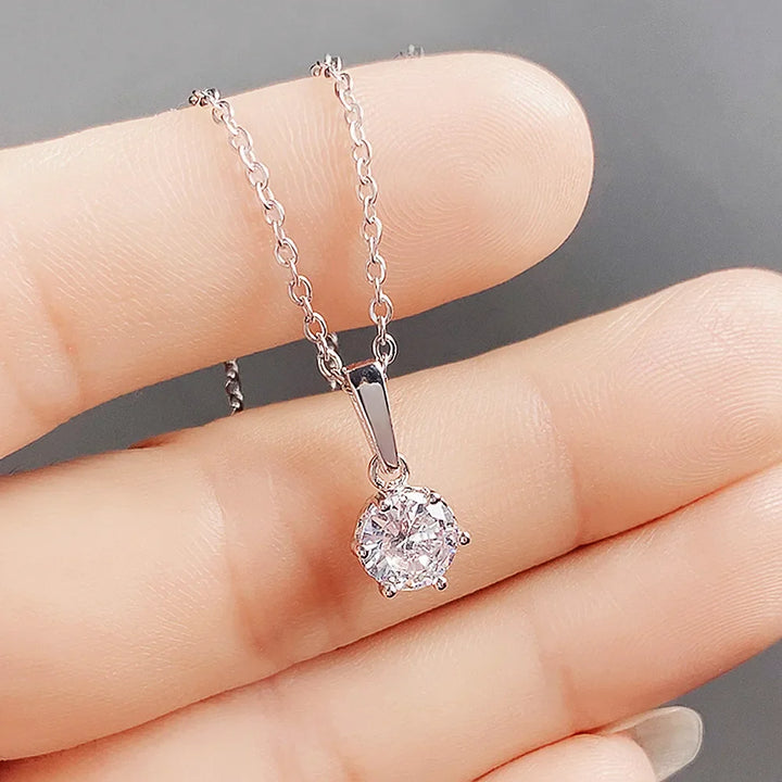 Classic Necklace with Zirconia Pendant