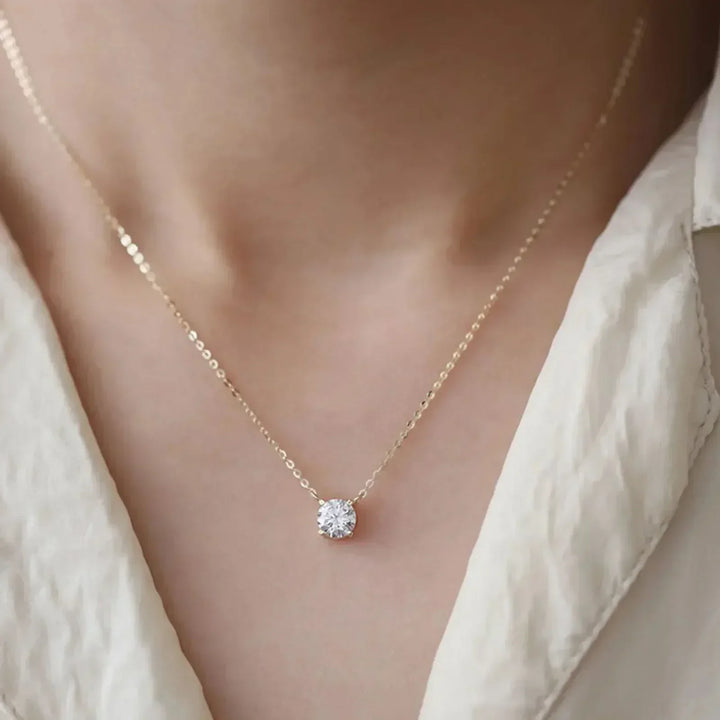 Gold-Plated Necklace with Zirconias