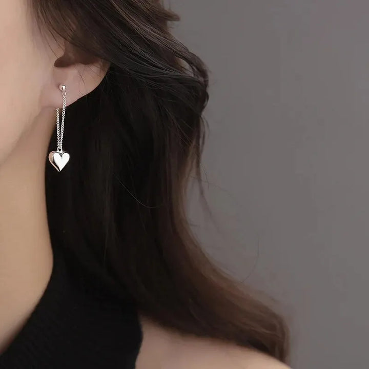 Antique Geometric Heart-Shaped Earrings