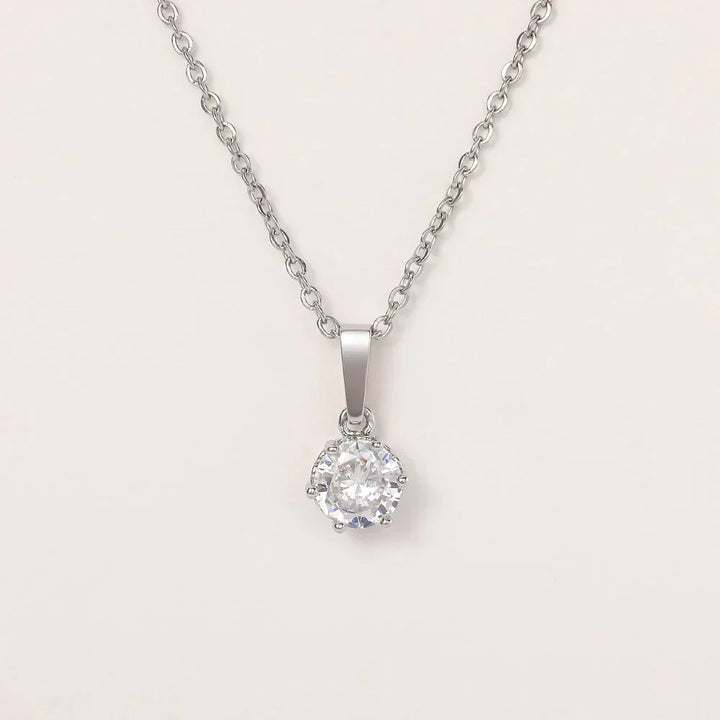 Classic Necklace with Zirconia Pendant