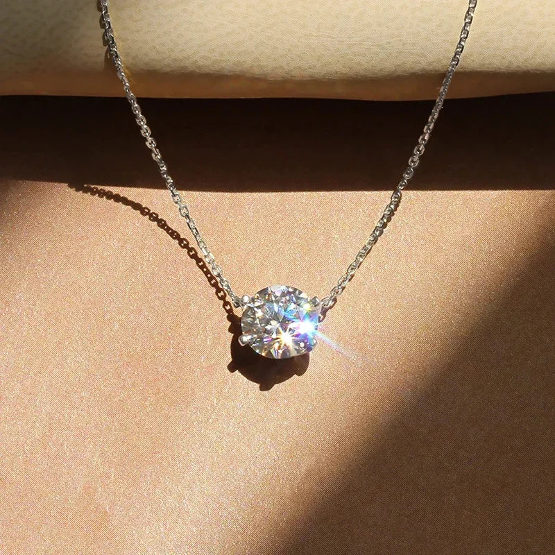 Elegant Solitaire Pendant with Crystal