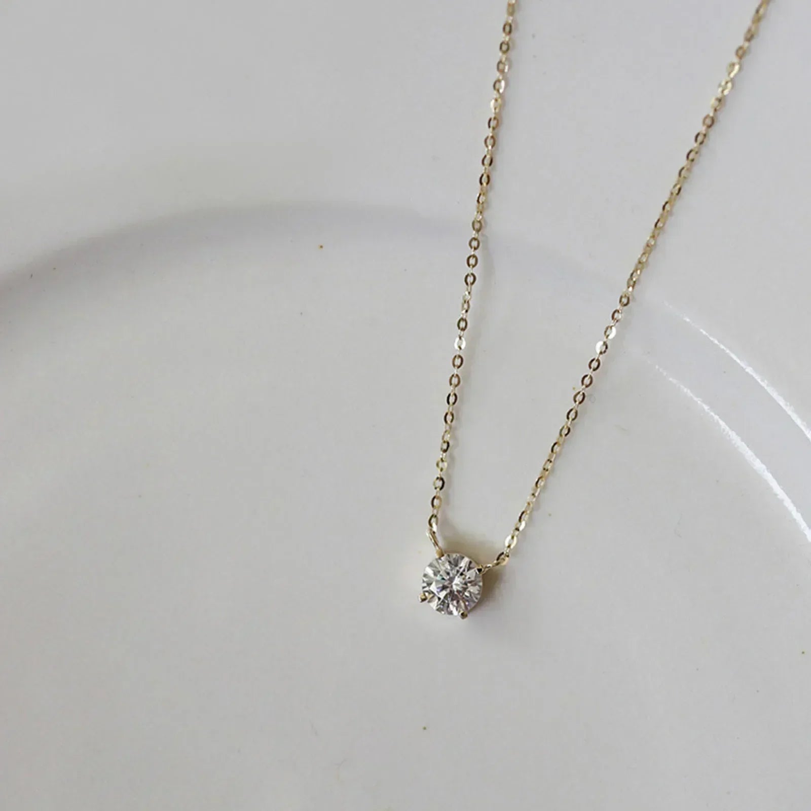 Gold-Plated Necklace with Zirconias