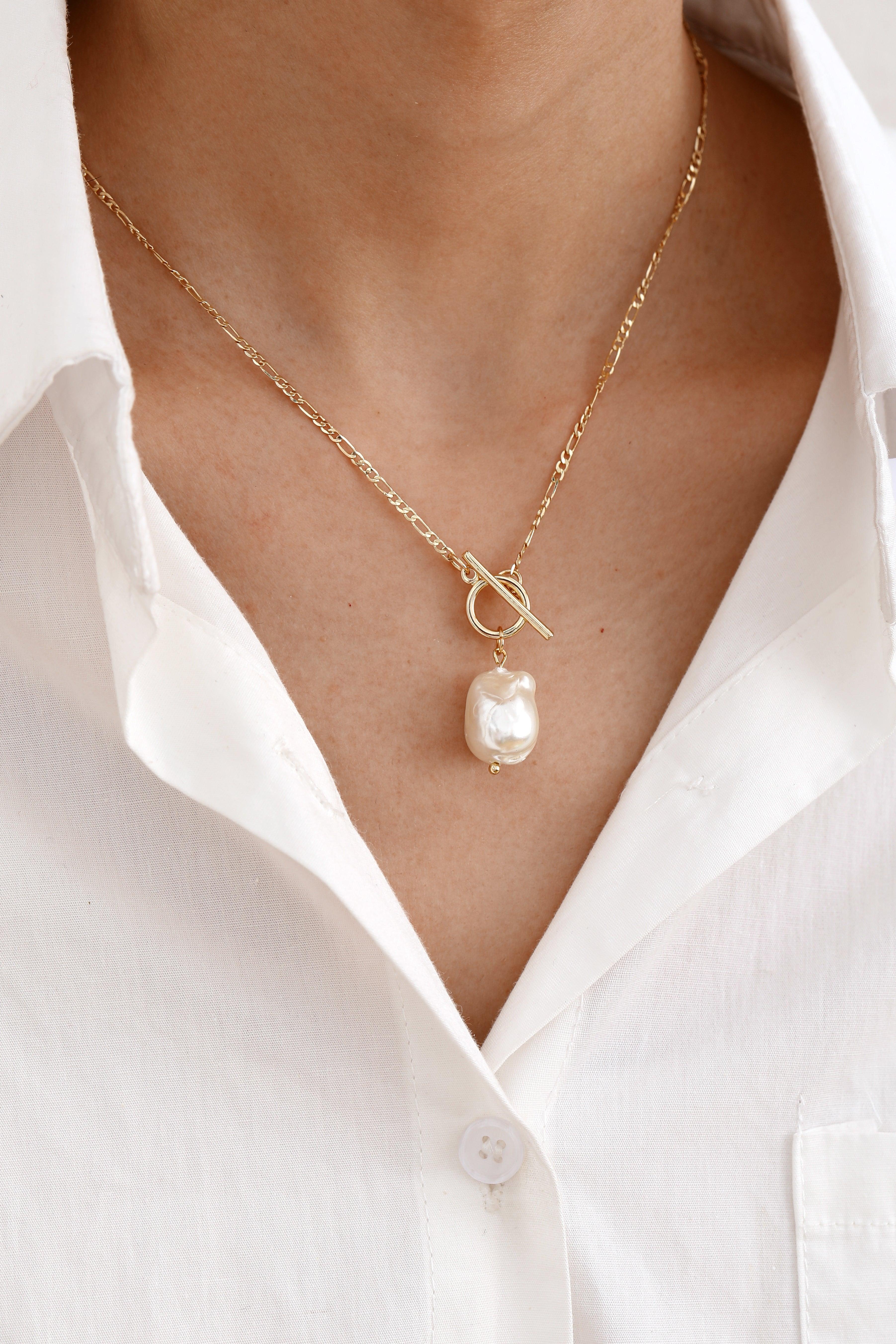 Elegante Ketting met Gouden Parels